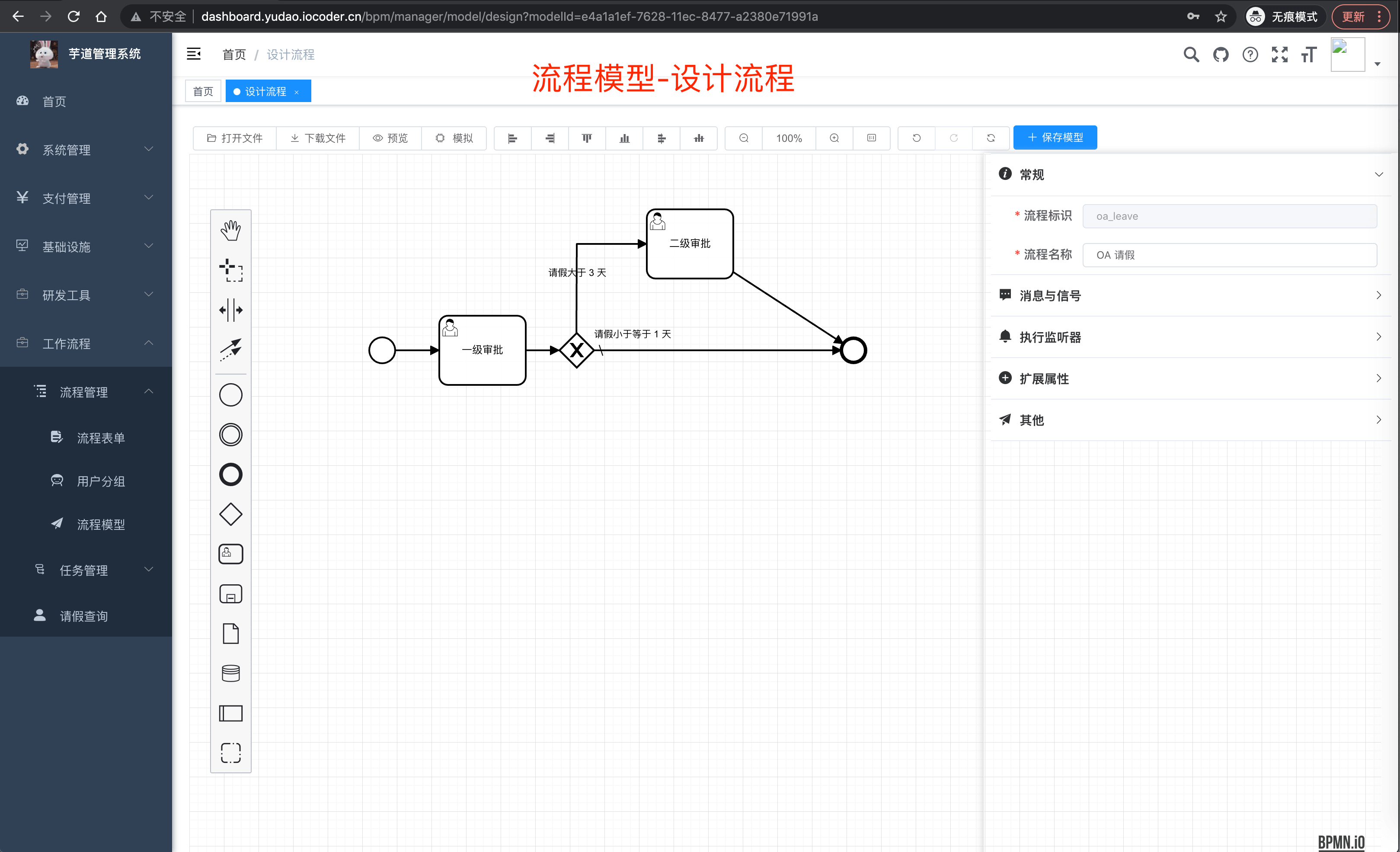 流程模型-设计